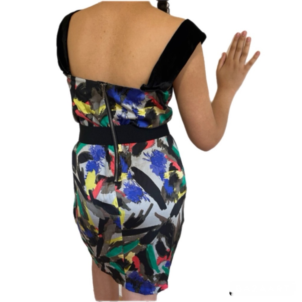 BCBGeneration VINTAGE…Multi-coloured abstract print mini dress… Sz S